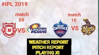 KXIP vs MI, DC VS KKR || PLAYING XI || IPL 2019