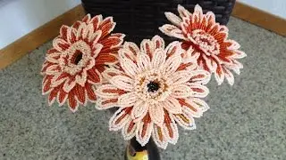 GERBERA AUS PERLEN. PERLENBLUMEN. DIY| Tutorial. Teil 1/3. Anna's Perlen