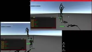 Unity3D uNet Update #3 Player names, PvP, server-side NPCs, animations, chat window updated & combat