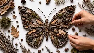 Amazing Butterfly Made From Nature 🍂🦋 | Satisfying DIY Stop Motion Art #ai 