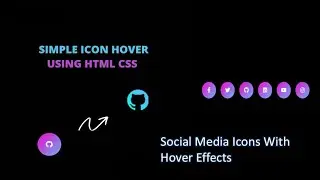 Social Media Icons With Hover Effect In HTML And CSS | A1 Code And Tech .