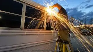 Installing RV Hood and Trim in Short Bus