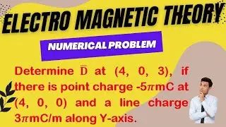 Calculation of Electric Flux Density Due to Point Charge and Line Charge