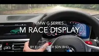BMW G20 330i live cockpit cluster with M Race Display