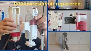 Ik ga een kraan vast zetten en een spoelmechanisme en vlotter van een inbouwreservoir vervangen.