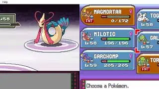 (HD) Pokemon Platinum -  VS Champion Cynthia (Challenge Mode) No Switch Pokemon, No Commentary