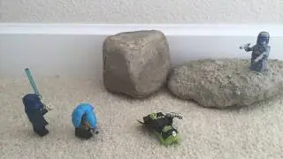 Jango Fett vs Nem Bees, Barriss Offee, and Femi Taylor