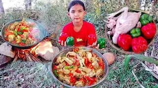 My Countryside Life - Cooking chicken Bell pepper recipe ,Yummy food