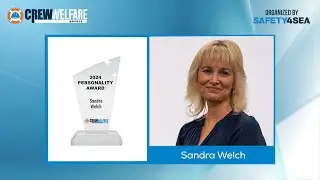 Sandra Welch, Seafarers Hospital Society, receives the 2024 Crew Welfare Personality Award