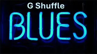 G Texas Blues Shuffle, Backing Track, 110 bpm, rock organ, guitar