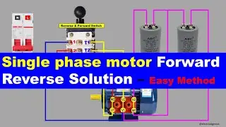 How to Wire Forward Reverse Switch for Single Phase Motor @Electricalgenius