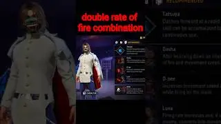 double rate of fire combination🔥Character Skill Combo For CS RANK in Freefire🔥||#shorts #freefire