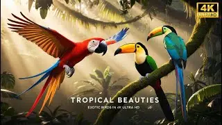 Tropical Beauties: Exotic Birds in 4K Ultra HD | The Most Colorful Birds in the Rainforest