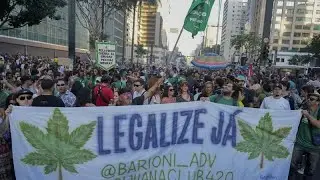 Tens of thousands in Sao Paulo, Brazil hold rally in support of the legalization of marijuana