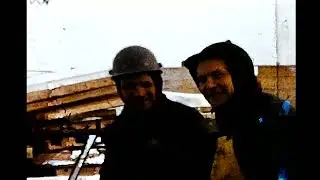 1962 Dam Construction in Winter, Welding, Possibly Oklahoma, 8mm vintage film, stock footage #410b