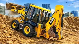 Snow Excavator Game 2026 ❄️ | JCB Snow Road Construction Simulator | Cartoon 3D Gameplay