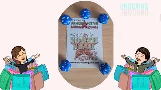 Unboxing Nick Eyre's North Star Military Figures D20 dados de 20 caras para juegos de mesa Infinity