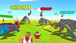 SHINCHAN vs PINCHAN vs CHOP vs AMAAN-T in Animal Revolt Battle Simulator
