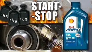 Shell Advance 4T AX7 10W40 Test oleju silnikowego Start-Stop 100&deg;C