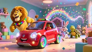 Vroom Vroom Car Journey 🚗 | Baby Car Song | Learn ABC & 123 | Kids Rhymes