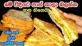 හැමදාම එකම විදියට නැතුව පාන් මෙහෙම හදලා බලන්න | Egg sandwich recipe sinhala | omlet sandwich