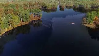 Aerial video of State Line Pond, Stafford Springs, CT  - Summer/Fall 2022