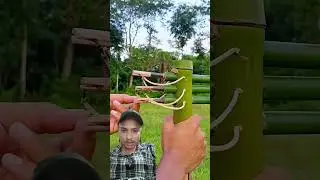 Bamboo Creations with 3 bow 🏹 #bamboo #satisfying #bamboobamboo #diy