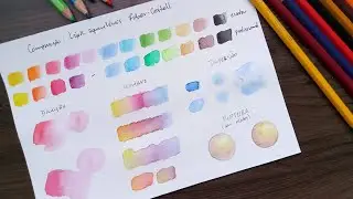 Comparando lápis aquarelável Faber-Castell: profissional X escolar (12 cores)