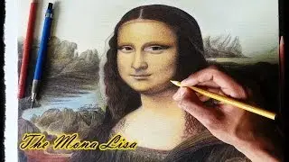 DIBUJANDO A LA MONA LISA DE LEONARDO DAVINCI - SPEED DRAWING