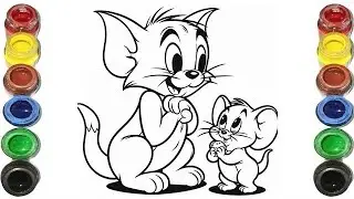 how to draw Beautiful Tom & Jerry Drawing for kids, Painting & Coloring for kids & Toddlers