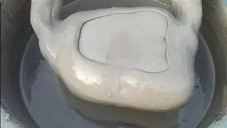 ASMR Verry Soft Dusty 😍 Pure Cement silky Chunks 🪨 dippingCrumble on Lots Of Water 🌊🌀🌀