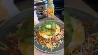 Ground Beef Tostadas for breakfast #tostadas #groundbeefrecipe #groundbeef @cholulahotsauce6260