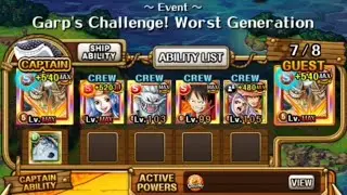 OPTC Garp's Challenge! Worst Generation - STR