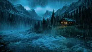 Realistic Rain and Thunder Sounds | Peaceful Night Storm Ambience 4K 