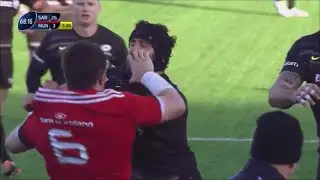 Peter O'Mahony scratches Jacques Burger's face