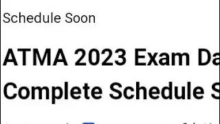 ATMA 2023 EXAM DATE ANNOUNCED,COMPLETE SCHEDULE, LATEST NEWS ATMA EXAM, ADMIT CARD DATE RELEASED