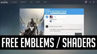 Free Shaders & Emblems (All Redeemable Codes for Destiny, Bungie.net)