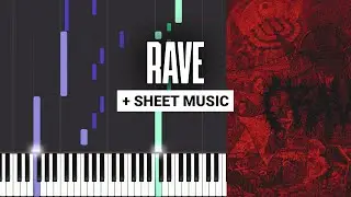 RAVE - Dxrk - Piano Tutorial + MIDI
