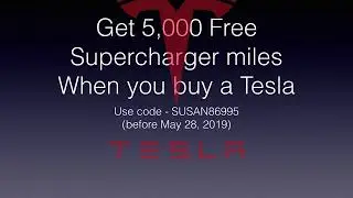 Tesla Free 5,000 Supercharger miles offer!