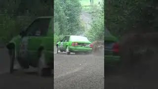 Volvo 940 Rally Max Attack! 🚗💨 Almost goes off the road! #RallyAction