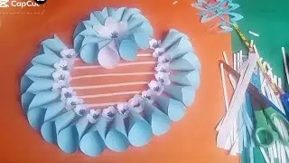 Clock Shape Wall Decoration | Beautiful Paper Wall Art Design