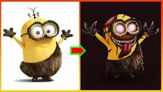 Minions Transformation Zombie - Minions Cartoon Art| Makeup For Halloween Ideas