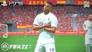 FIFA 22 - Spain vs. France - UEFA Nations League Final Full Match PS5 Next Gen Gameplay | 4K