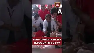 Actor Vivek Oberoi Donates Blood on PM Modi's Birthday | #shorts #pmmodibirthday #vivekoberoi