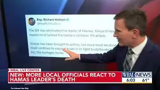 WRAL: Rep. Richard Hudson Statement on Elimination of Yahya Sinwar