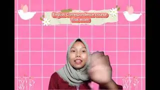 Final Semester Exam, English Correspondence course. 