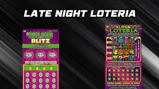 LATE NIGHT WITH $200,000 BLITZ AND SUPER LOTERIA, TEXAS LOTTERY SCRATCH OFF TICKETS