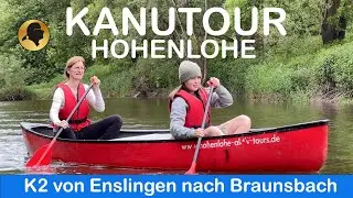 Kanutour im Kochertal in Hohenlohe / Tour K2 von Enslingen Braunsbach / -4k-