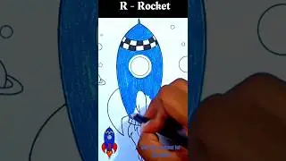How to colour a Rocket #colouring #alphabet #howtodraw