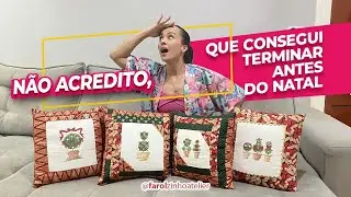 ALMOFADA PATCHWORK DE NATAL I Muito f&aacute;cil de fazer, use todos os seus retalhos de tecidos, DIY